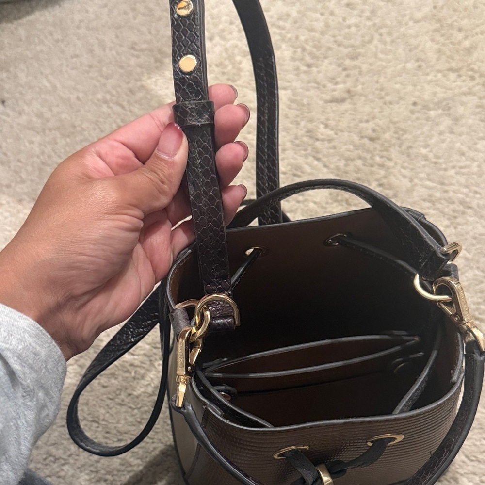 Michael Kors Tan and Brown Mini Bucket Bag - Picture 9 of 9